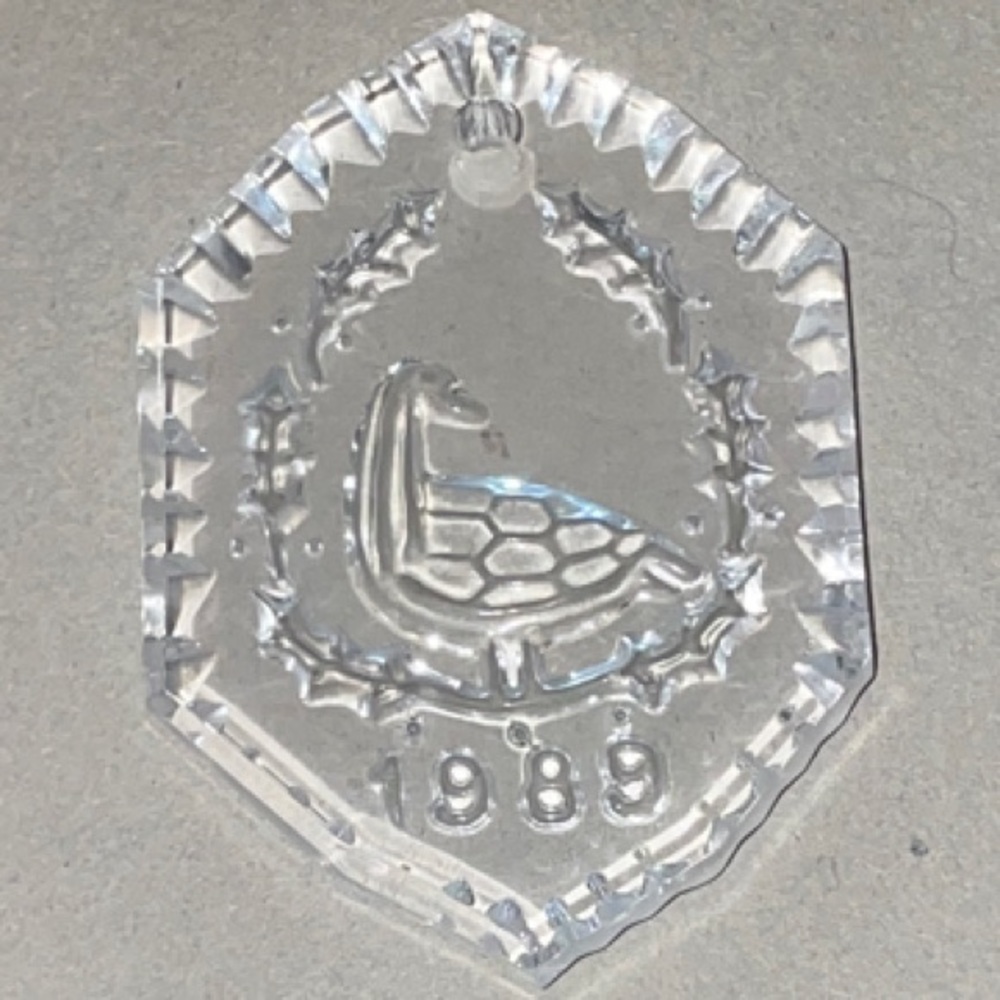 1989 Vintage Waterford Crystal Holiday Ornament